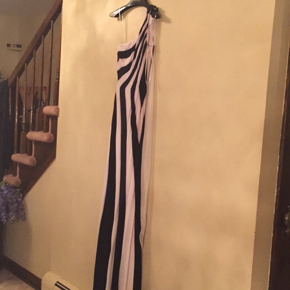 Alberto Makali Black & White Stripe Dress Size 6 - Picture 4 of 7